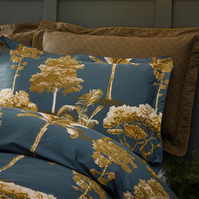 The Range | Paoletti Paoletti Arboretum Oxford Border Pillowcase Pair Cotton Blue Paoletti Paoletti Arboretum Oxford Border Pillowcase Pair Cotton Blue
