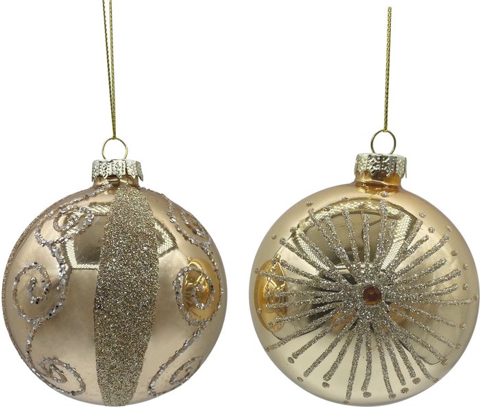 The Range | Majestic Metallics Shiny Gold Glitter Bauble - Gold Majestic Metallics Shiny Gold Glitter Bauble - Gold