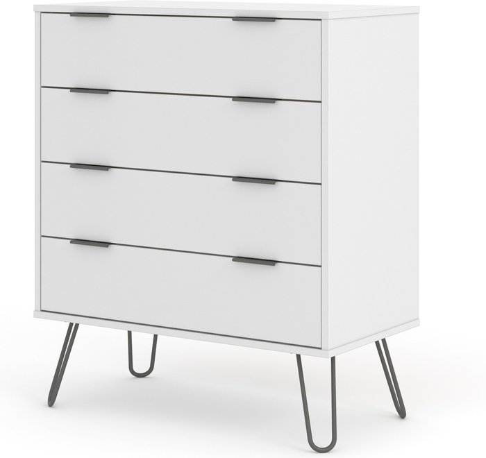 The Range | Core Products Ltd Augusta White 4 Drawer Chest of Drawers - White Core Products Ltd Augusta White 4 Drawer Chest of Drawers - White