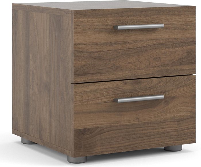 The Range | Furniture To Go Pepe 2-Drawer Bedside Table - Walnut Furniture To Go Pepe 2-Drawer Bedside Table - Walnut