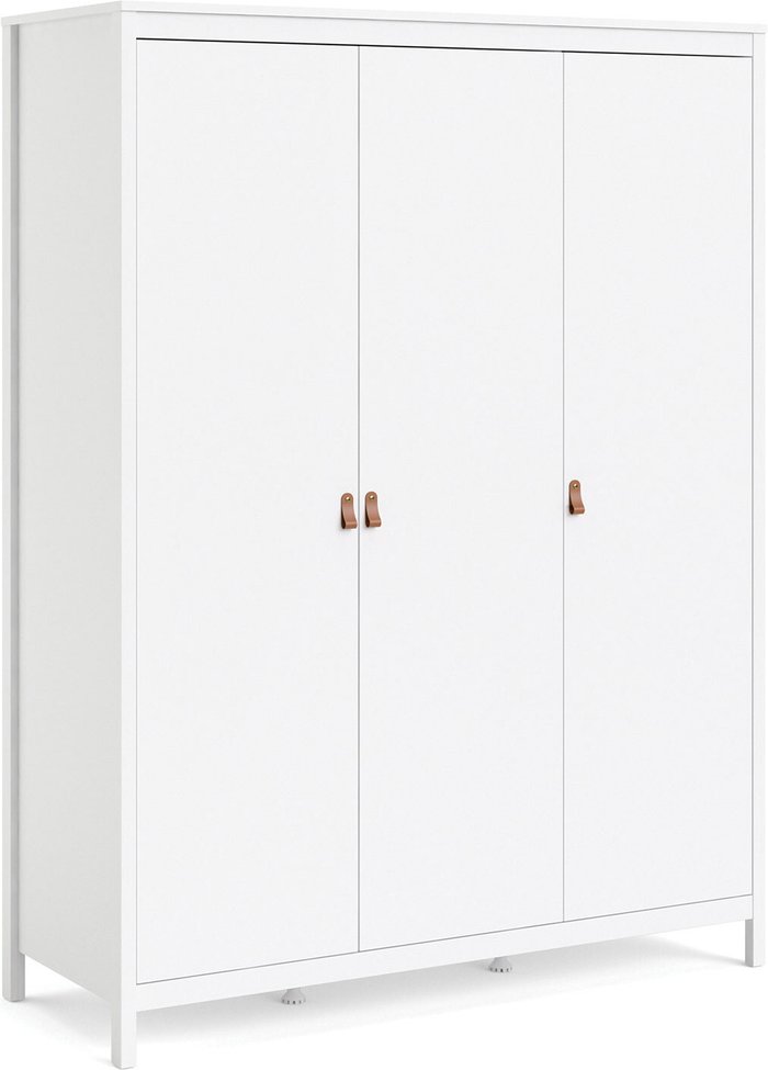 The Range | Furniture To Go Barcelona 3-Door Wardrobe - White Furniture To Go Barcelona 3-Door Wardrobe - White