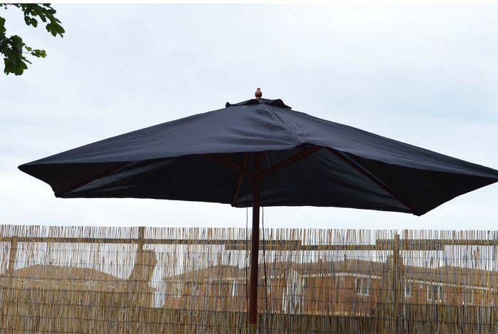 The Range | Kingfisher Kingfisher 2.4M Wooden Garden Parasol 34Mm Shaft & Pulley In Black Kingfisher Kingfisher 2.4M Wooden Garden Parasol 34Mm Shaft & Pulley In Black