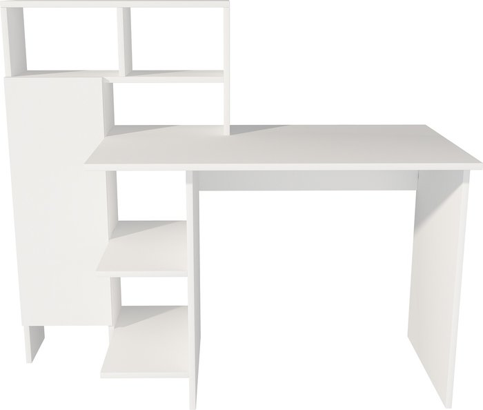 The Range | Destina Home Delmaris Computer Desk with Shelves - White Destina Home Delmaris Computer Desk with Shelves - White