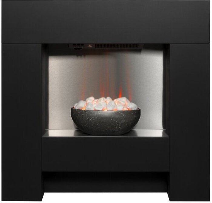 The Range | Adam Adam 2kW Cubist Electric Fireplace Suite In Textured Black 36 Inch Adam Adam 2kW Cubist Electric Fireplace Suite In Textured Black 36 Inch