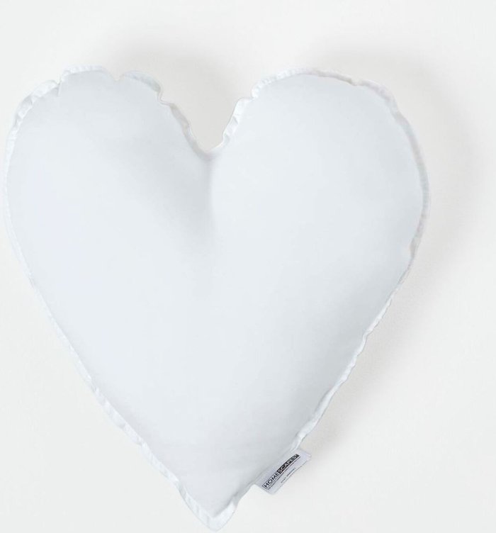The Range | Homescapes Super Microfibre Heart Cushion Pad Insert - White / 45cm Homescapes Super Microfibre Heart Cushion Pad Insert - White / 45cm