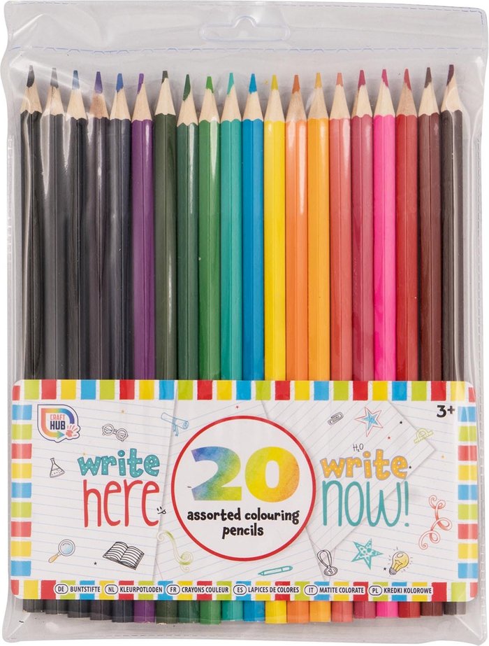 The Range | Grafix Pack of 20 Grafix Coloured Pencils Grafix Pack of 20 Grafix Coloured Pencils