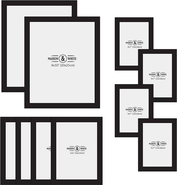 The Range | Maison & White Set of 10 Assorted Photo Frames - Black Maison & White Set of 10 Assorted Photo Frames - Black