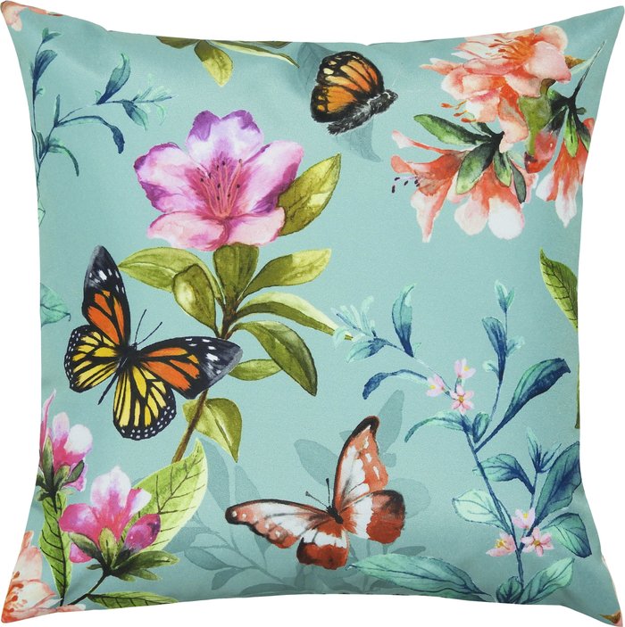 The Range | Dunelm Butterflies Outdoor Cushion Blue/Pink/Green Dunelm Butterflies Outdoor Cushion Blue/Pink/Green