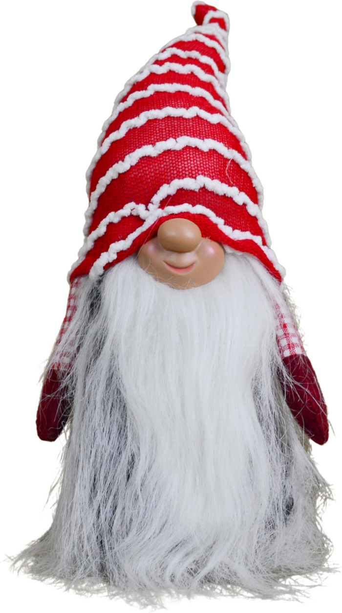 The Range | Samuel Alexander Red Stripey Bearded Gonk with Pointy Hat - White and Red Samuel Alexander Red Stripey Bearded Gonk with Pointy Hat - White and Red