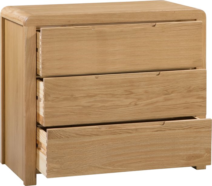 The Range | Dunelm Curve 3 Drawer Chest of Drawers Brown Dunelm Curve 3 Drawer Chest of Drawers Brown
