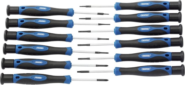 The Range | Draper Draper 12 Piece Precision Mixed Screwdriver Set Draper Draper 12 Piece Precision Mixed Screwdriver Set