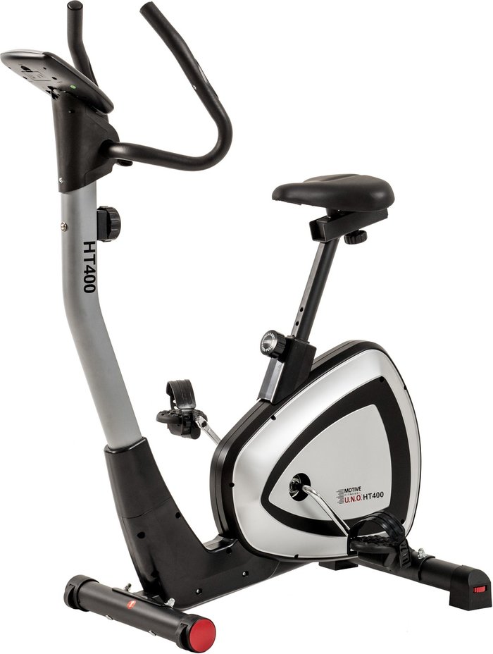 The Range | MOTIVEfitness by U.N.O. HT400 Upright Magnetic Exercise Bike - Black/Silver MOTIVEfitness by U.N.O. HT400 Upright Magnetic Exercise Bike - Black/Silver