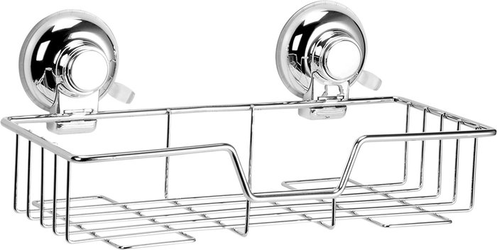 The Range | Showerdrape Super Suction Vertex Rectangular Basket - Silver Showerdrape Super Suction Vertex Rectangular Basket - Silver