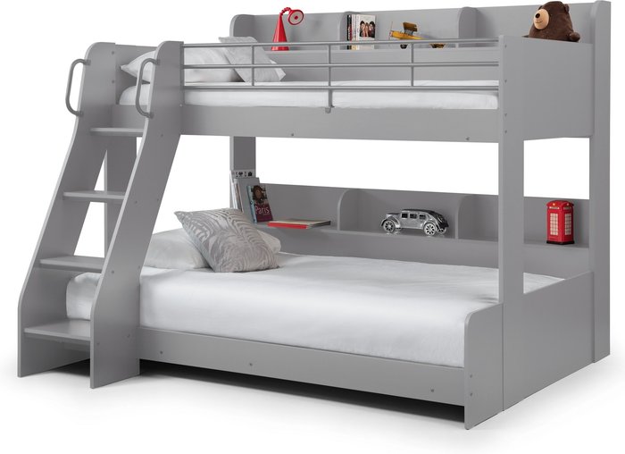 The Range | Julian Bowen Domino Triple Sleeper Bunk - Grey / Light Grey Julian Bowen Domino Triple Sleeper Bunk - Grey / Light Grey
