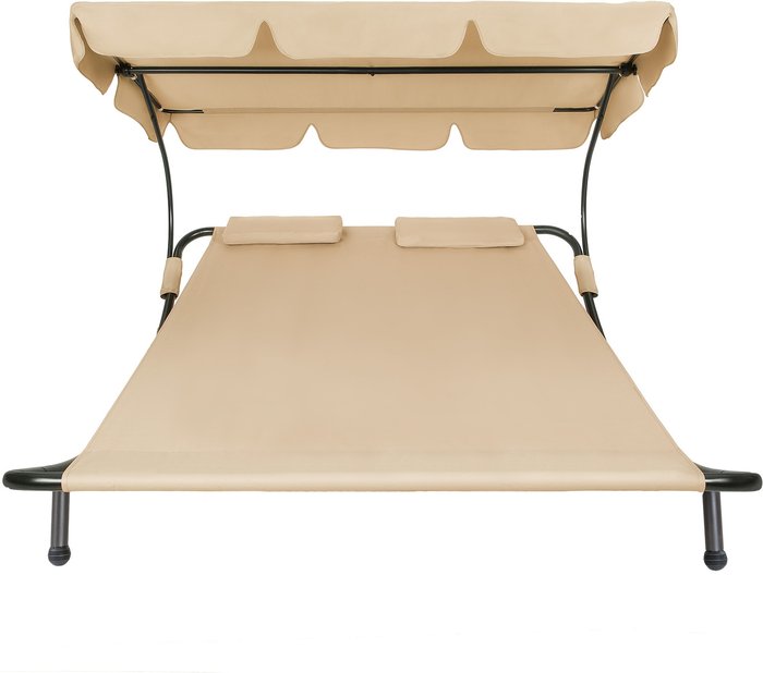 The Range | TECTAKE Tectake Sun Lounger Double Cream TECTAKE Tectake Sun Lounger Double Cream