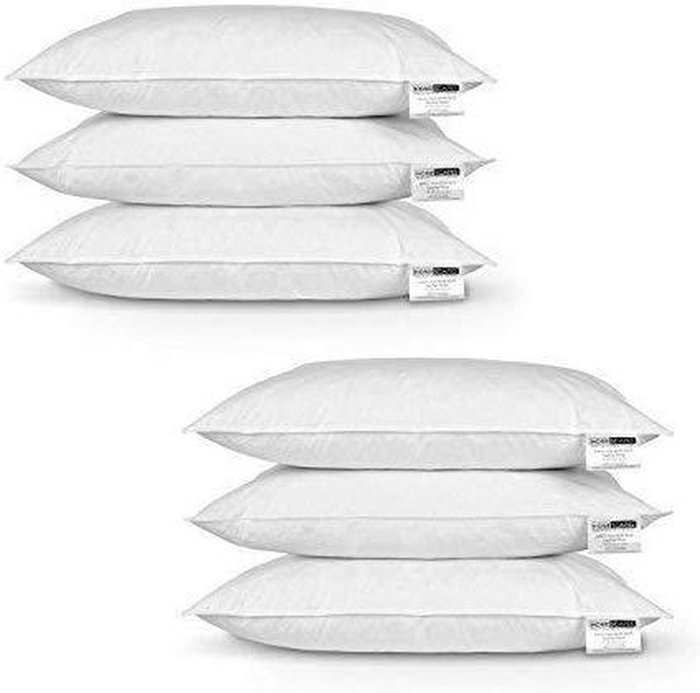 The Range | Homescapes Homescapes 6 Luxury White Duck Feather Pillows - White Homescapes Homescapes 6 Luxury White Duck Feather Pillows - White