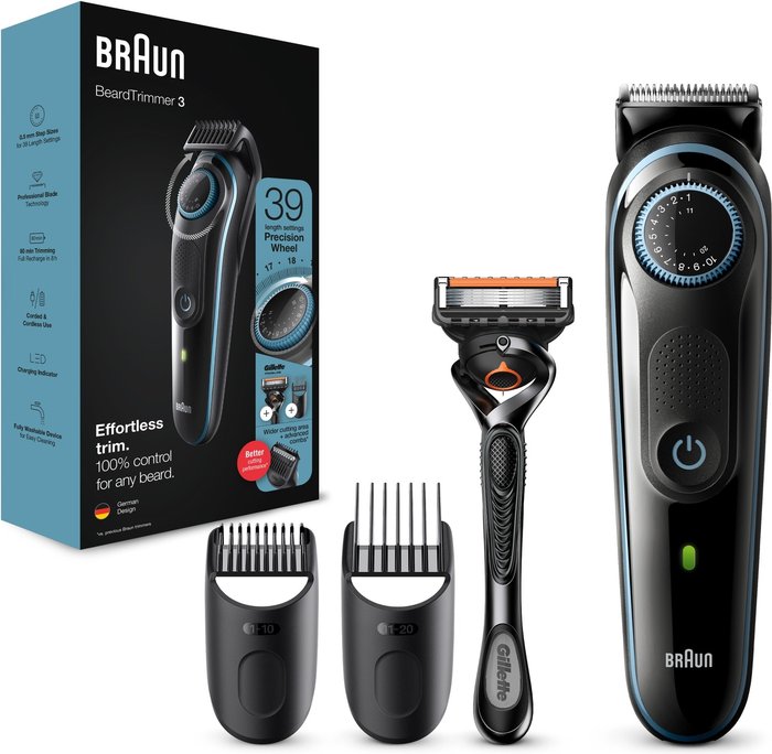 The Range | Braun BRAUN BRABT3240 Trimmer Kit - Blue & Black Braun BRAUN BRABT3240 Trimmer Kit - Blue & Black