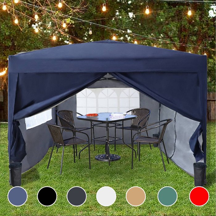 The Range | BIRCHTREE Waterproof 3x3m Pop Up Gazebo - Blue BIRCHTREE Waterproof 3x3m Pop Up Gazebo - Blue
