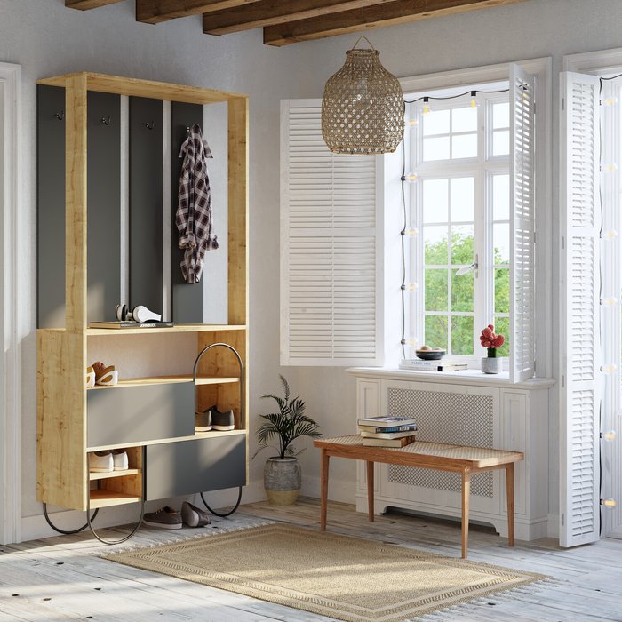 The Range | Decortie Norfolk Modern Hall Stand - Oak Decortie Norfolk Modern Hall Stand - Oak