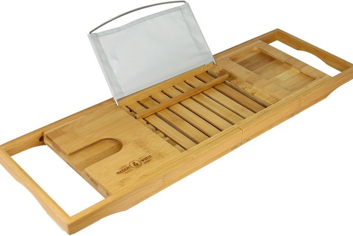 The Range | Maison & White Extendable Bath Caddy - Bamboo Maison & White Extendable Bath Caddy - Bamboo