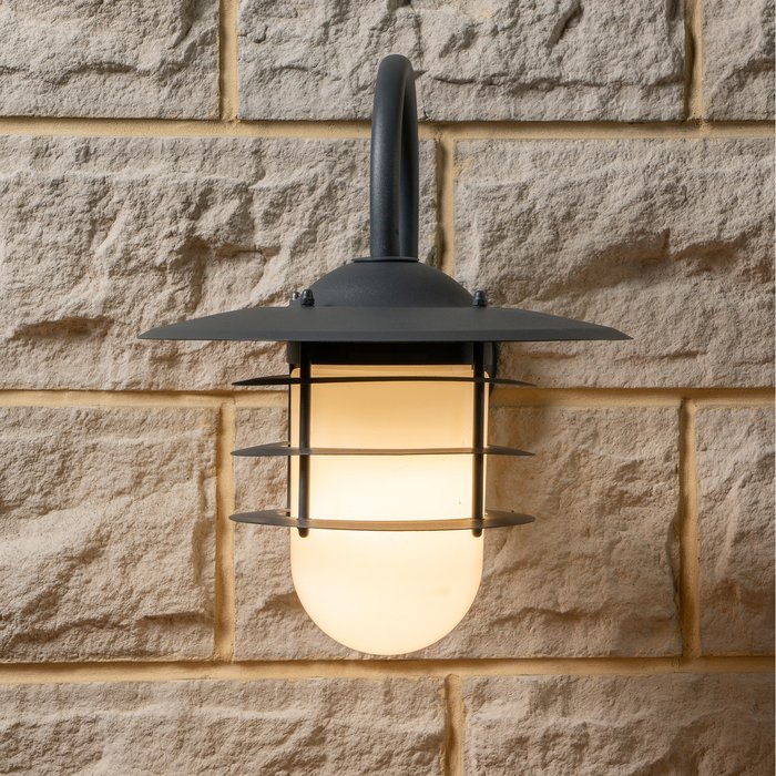 The Range | Pacific Lifestyle Pacific Lifestyle Metal and Opaque Glass Wall Light - Dark grey Pacific Lifestyle Pacific Lifestyle Metal and Opaque Glass Wall Light - Dark grey