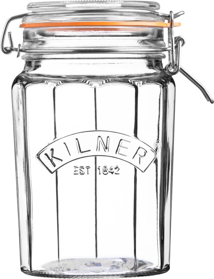 The Range | Kilner Kilner Clip Top Facetted Jar - 0.95l Kilner Kilner Clip Top Facetted Jar - 0.95l
