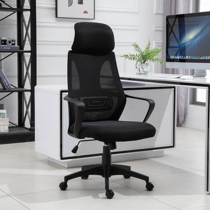 The Range | Vinsetto Ergonomic Office Chair With Wheel - Black Vinsetto Ergonomic Office Chair With Wheel - Black