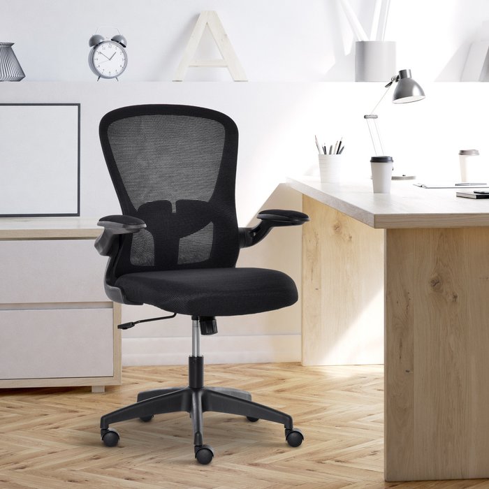 The Range | Vinsetto Mesh Home Office Chair with Lumbar Support - Black Vinsetto Mesh Home Office Chair with Lumbar Support - Black