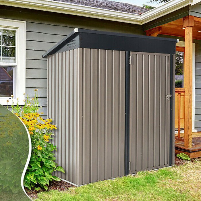 The Range | dripex Outdoor Metal Tools Storage Shed with Lockable Door For Backyard - Wood dripex Outdoor Metal Tools Storage Shed with Lockable Door For Backyard - Wood