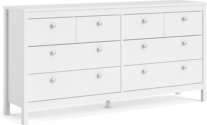 The Range | Furniture To Go Madrid 8-Drawer Double Dresser - White Furniture To Go Madrid 8-Drawer Double Dresser - White