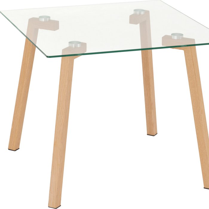 The Range | Seconique Morton Lamp Table - Clear Glass Oak Effect Veneer - Oak Seconique Morton Lamp Table - Clear Glass Oak Effect Veneer - Oak