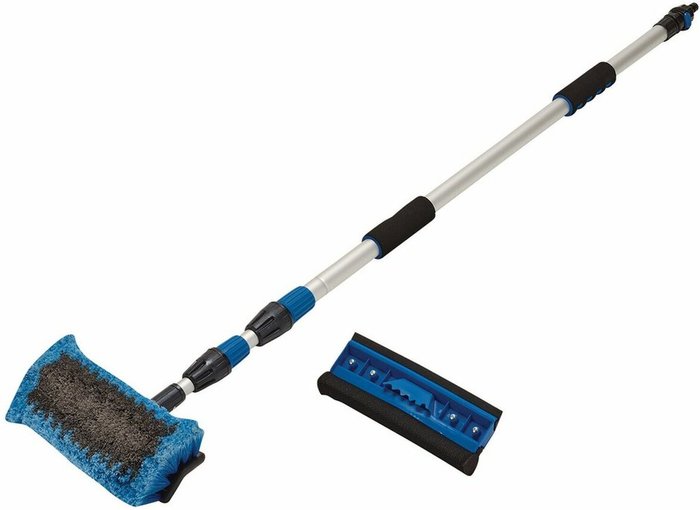 The Range | Draper Draper 2 Piece Telescopic Washing Brush and Squeegee Set Draper Draper 2 Piece Telescopic Washing Brush and Squeegee Set