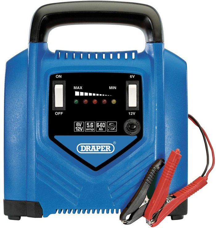The Range | Draper Draper BCP5A Automotive Battery Charger 6v or 12v Draper Draper BCP5A Automotive Battery Charger 6v or 12v