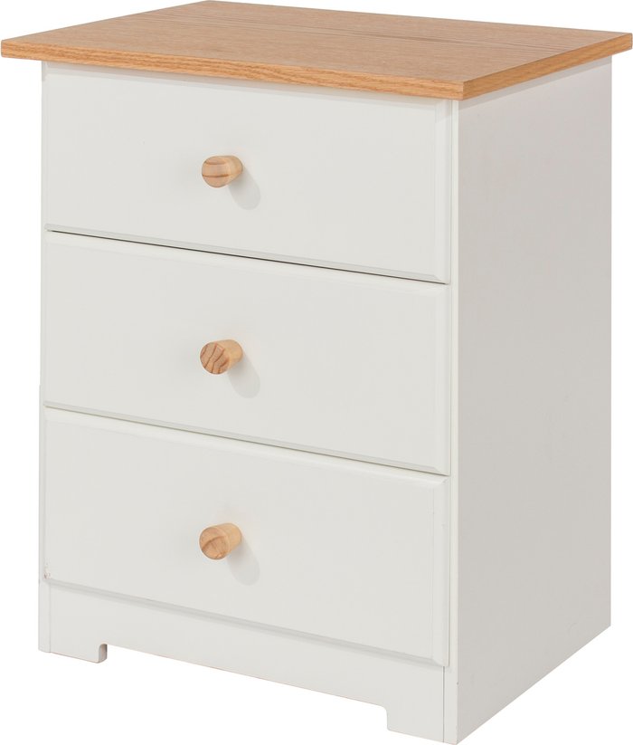 The Range | Core Products Ltd Colorado 3 drawer bedside cabinet - Soft white Core Products Ltd Colorado 3 drawer bedside cabinet - Soft white