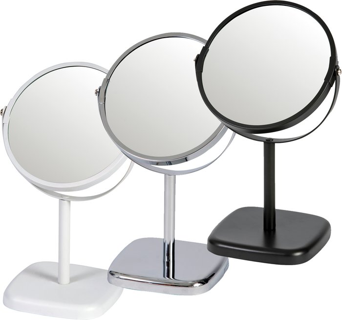 The Range | Showerdrape Showerdrape Capri 2X Magnification Double Sided Vanity Table Mirror - Chrome Showerdrape Showerdrape Capri 2X Magnification Double Sided Vanity Table Mirror - Chrome