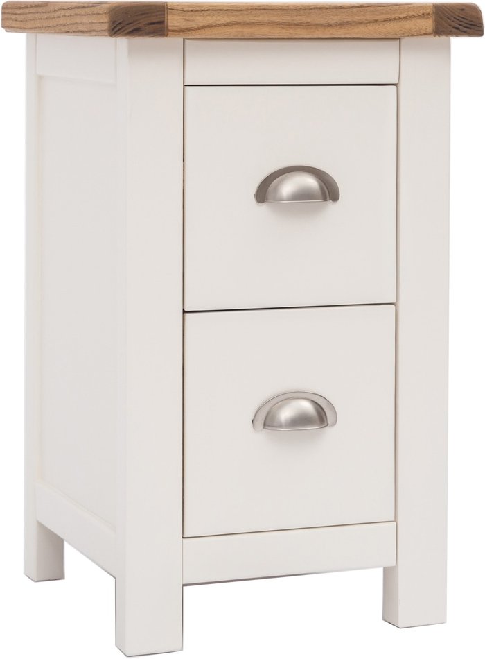 The Range | Cabinet Bits Lovere 2 Drawer Petite Bedside Cabinet - Chrome Handle - Off White / Satin Chrome Cabinet Bits Lovere 2 Drawer Petite Bedside Cabinet - Chrome Handle - Off White / Satin Chrome