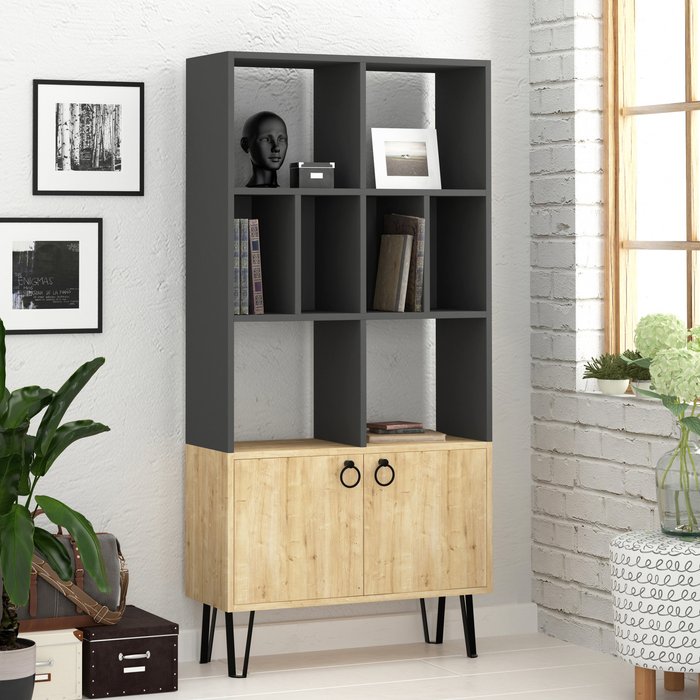 The Range | Decortie Bene Modern Bookcase Display Unit - Oak Decortie Bene Modern Bookcase Display Unit - Oak