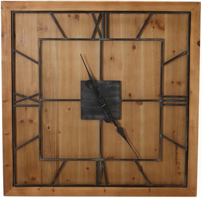 The Range | Hill Williston Square Wooden Wall Clock Hill Williston Square Wooden Wall Clock