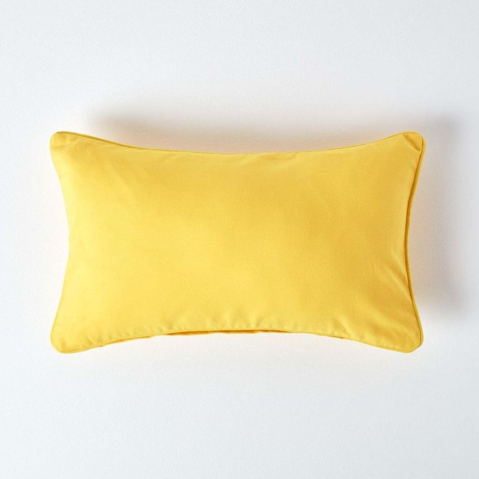 The Range | Homescapes Homescapes Cotton Plain Cushion Cover - Yellow Homescapes Homescapes Cotton Plain Cushion Cover - Yellow