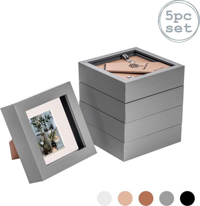 The Range | Nicola Spring 3D Box Photo Frame - 4 x 4 Nicola Spring 3D Box Photo Frame - 4 x 4