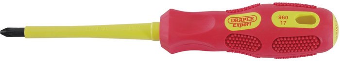 The Range | Draper Draper Expert VDE Insulated Pozi Screwdriver PZ2 100mm Draper Draper Expert VDE Insulated Pozi Screwdriver PZ2 100mm