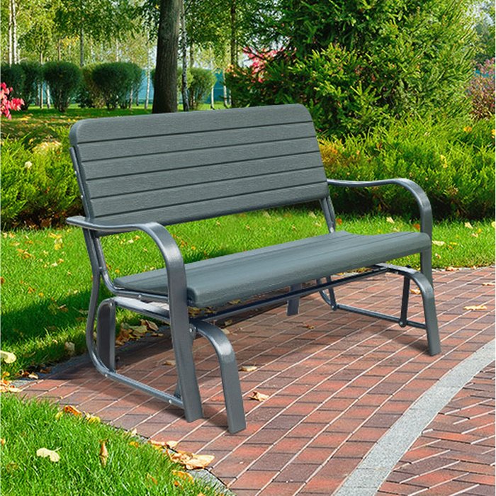 The Range | Outsunny Swinging Two Seater Garden Bench Loveseat - Deep Green, Black Outsunny Swinging Two Seater Garden Bench Loveseat - Deep Green, Black