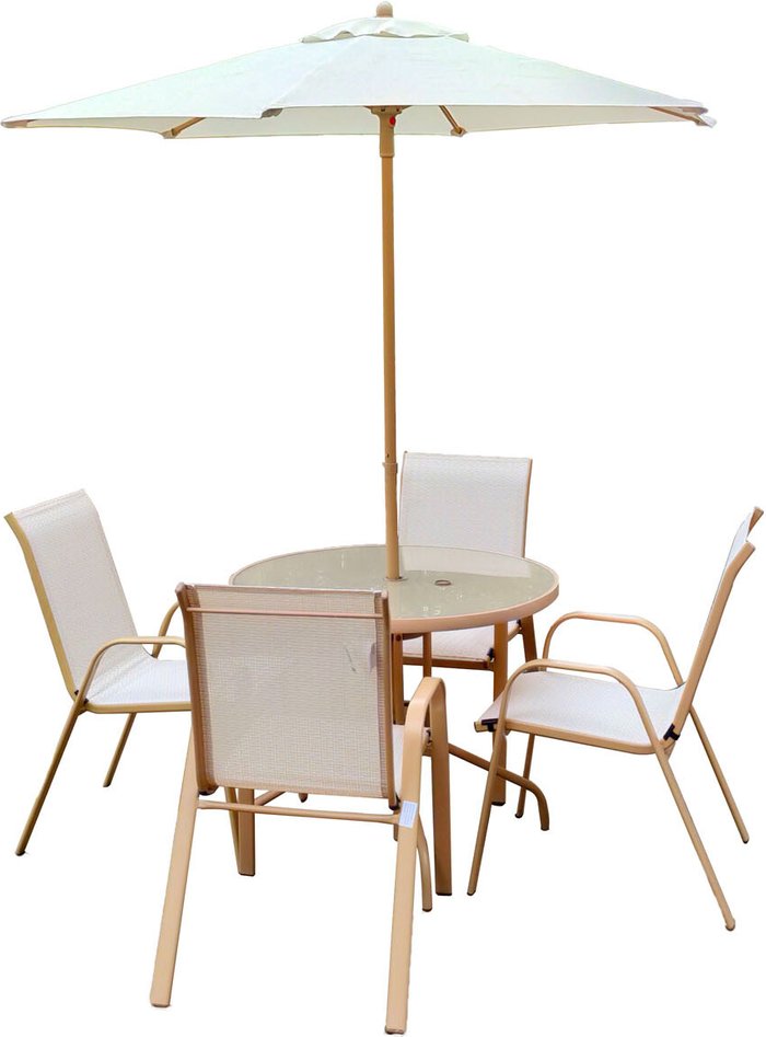 The Range | 6-Piece Malaga Garden Dining Set - White 6-Piece Malaga Garden Dining Set - White