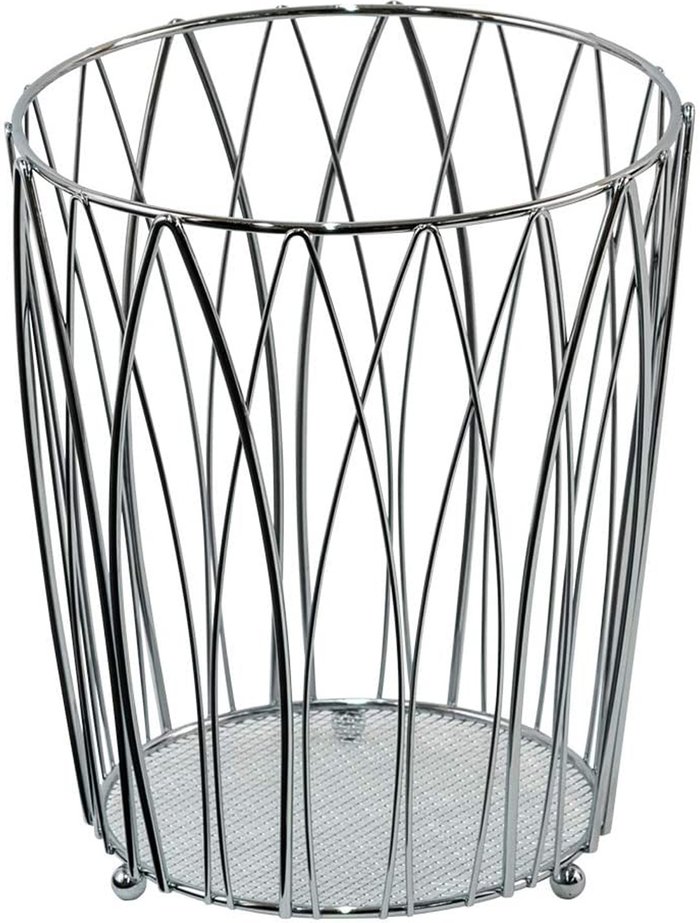 The Range | Showerdrape Showerdrape Vista Waste Paper Basket - Chrome Showerdrape Showerdrape Vista Waste Paper Basket - Chrome