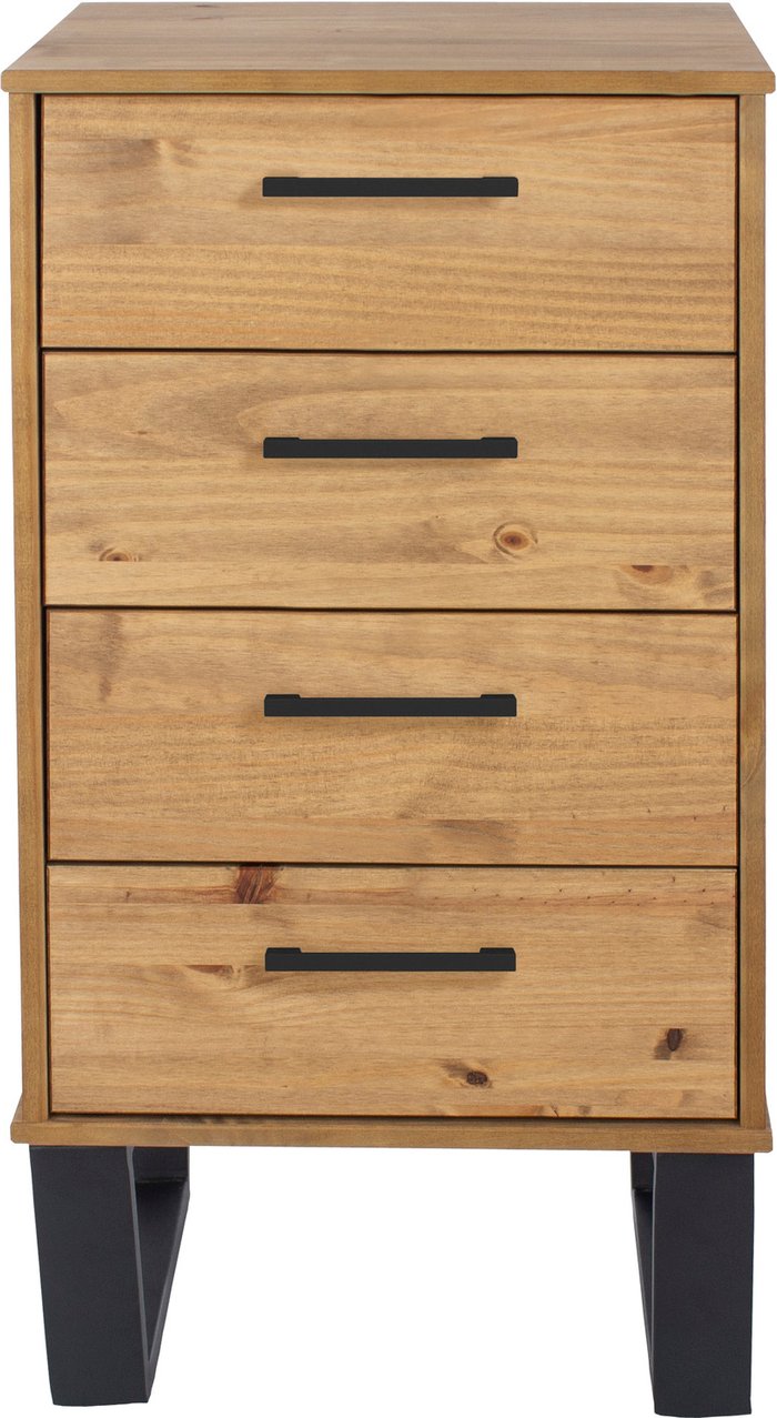 The Range | Core Products Ltd Texas 4 drawer narrow chest - Antique wax pine Core Products Ltd Texas 4 drawer narrow chest - Antique wax pine