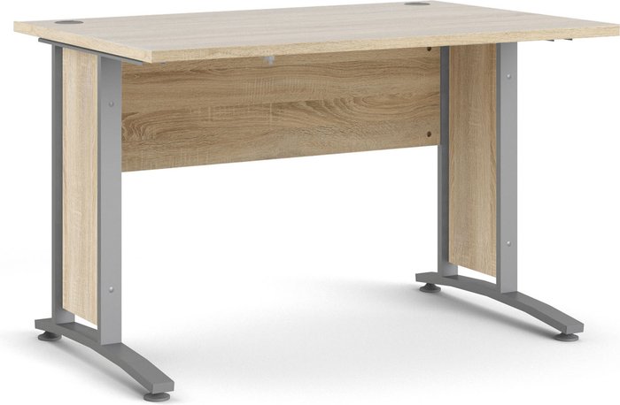 The Range | Furniture To Go Oak Prima Desk - Grey Legs Furniture To Go Oak Prima Desk - Grey Legs