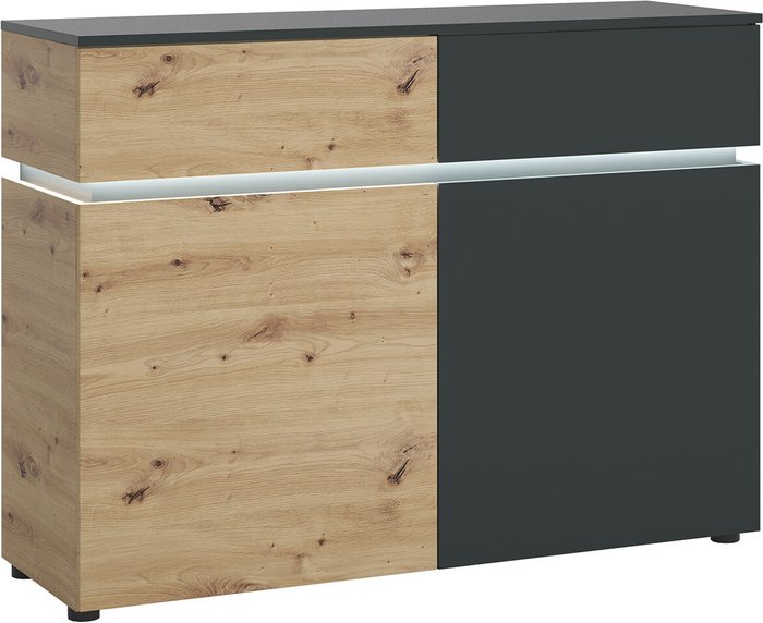 The Range | Furniture To Go Luci 2-Door 2-Drawer Cabinet - Black Furniture To Go Luci 2-Door 2-Drawer Cabinet - Black