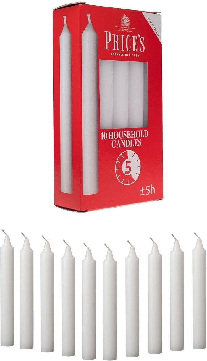 The Range | Price's Pack Of 10 Household Candles - White / 1 Price's Pack Of 10 Household Candles - White / 1