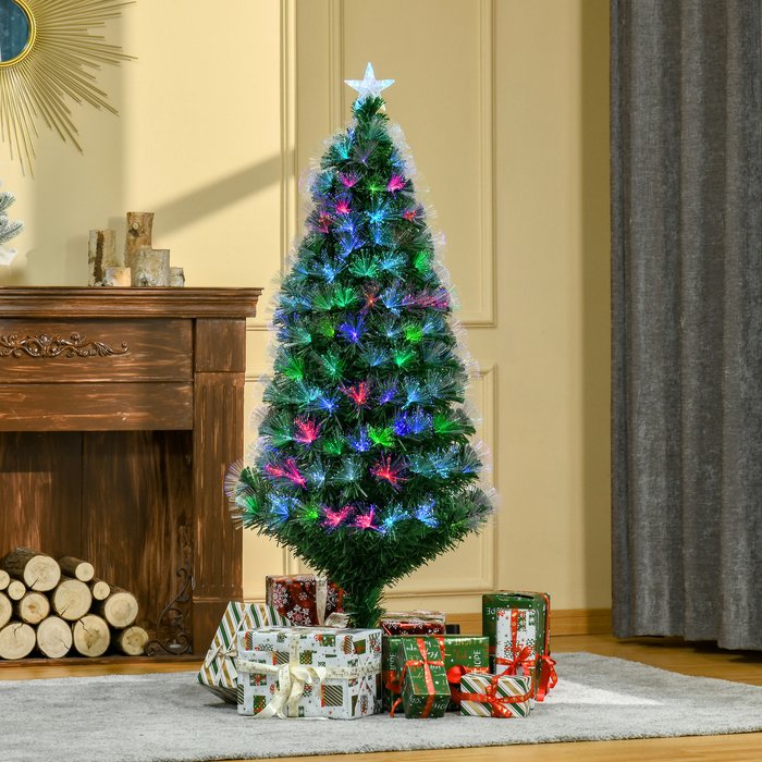 The Range | Bon Noel Bon Noel 5Ft Multicoloured Artificial Christmas Tree with Pre-Lit Modes Metal Stand Bon Noel Bon Noel 5Ft Multicoloured Artificial Christmas Tree with Pre-Lit Modes Metal Stand