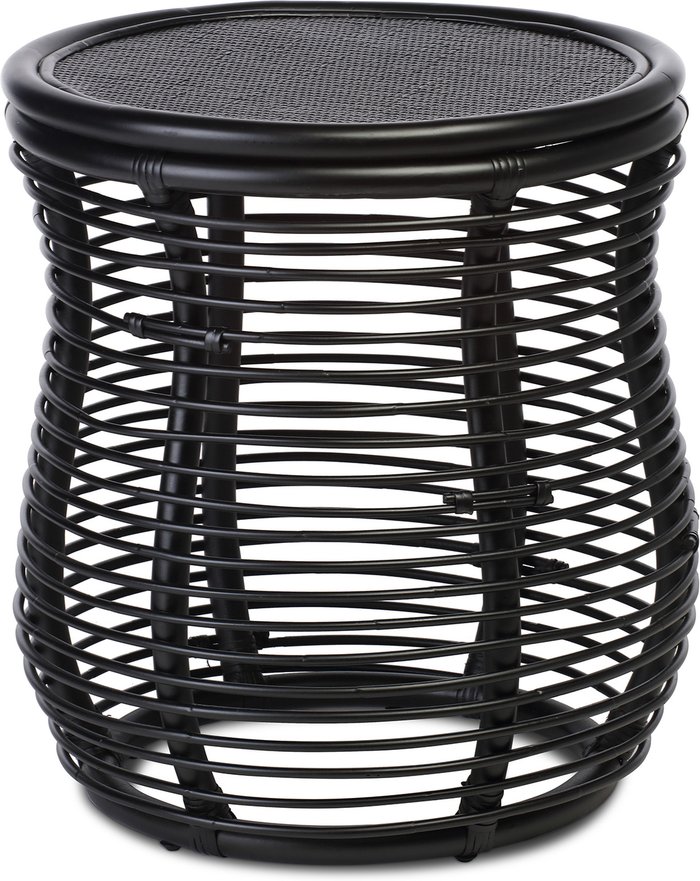 The Range | Desser Desser Royal Rattan Lamp Table In Black Desser Desser Royal Rattan Lamp Table In Black